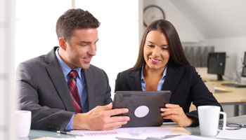 Accountant with client
